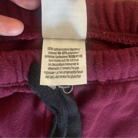 Victoria’s Secret PINK Sweatpants Size‎ Small low rise maroon and black - Picture 6 of 11